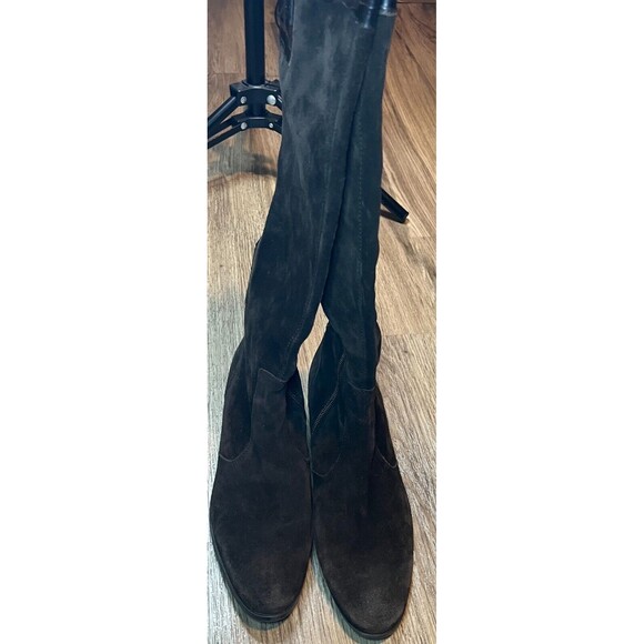 Marc Fisher Axel Boots Brown Suede Leather‎ Riding Heeled Size 8.5M - Picture 7 of 11